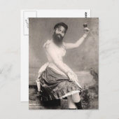 アメリカ人のひげを生やした女性 ポストカード (正面/裏面)