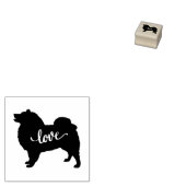 アメリカ人のエスキモー犬が恋を育てる ラバースタンプ (押印)