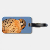 アメリカ人のケストレルが針金で ラゲッジタグ (裏面横)