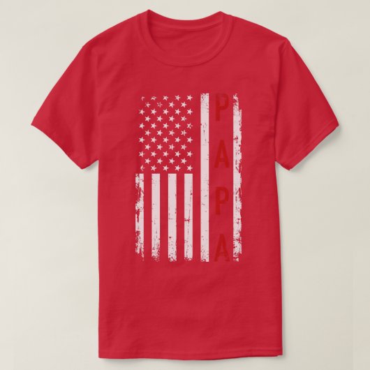 アメリカ人のパパ Tシャツ (デザイン正面)