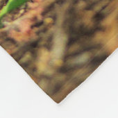 アメリカ人のロビンの写真 フリースブランケット (角)