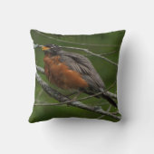 アメリカ人のロビンの写真#2 クッション (裏面)