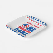 アメリカ人の一人の赤ちゃん7月の夏の第4の誕生日 ペーパープレート (傾斜あり)