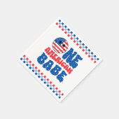 アメリカ人の一人、7月1日の誕生日の4日 スタンダードカクテルナプキン (角)