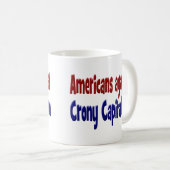 アメリカ人の反米資本主義レッドブルー文字 コーヒーマグカップ (正面右)