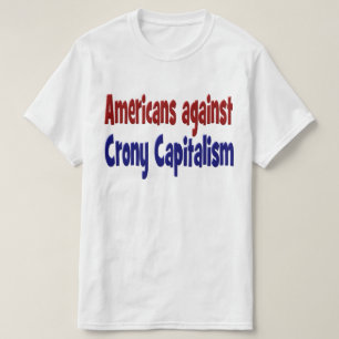 アメリカ人の反米資本主義レッドブルー文字 Tシャツ