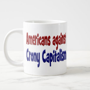 アメリカ人の対クレオニ資本主義レッドブルー ジャンボコーヒーマグカップ