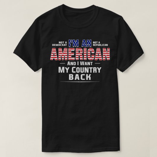 アメリカ人の愛国者 Tシャツ (デザイン正面)