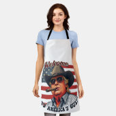 アメリカ人の湾岸アメリカ人トランプへの自由 エプロン (着用した状態)