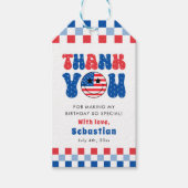 アメリカ人の男で7月1日の4日の誕生日 ギフトタグ (正面)