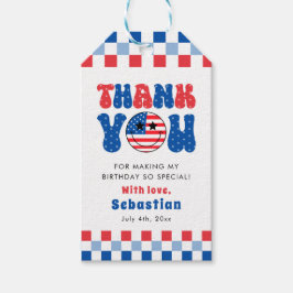 アメリカ人の男で7月1日の4日の誕生日 ギフトタグ