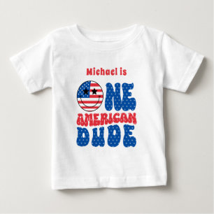 アメリカ人の男で7月1日の4日の誕生日 ベビーTシャツ