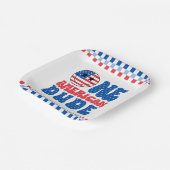 アメリカ人の男で7月1日の4日の誕生日 ペーパープレート (傾斜あり)