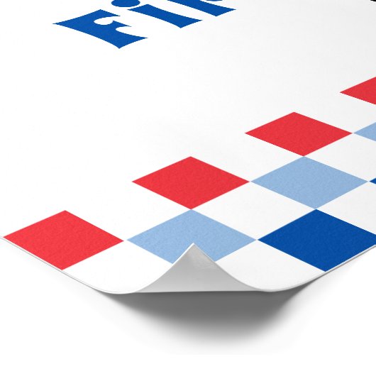 アメリカ人の男の子が7月の最初の誕生日パーティーの4th ポスター (角)