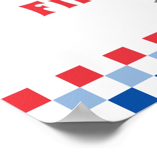 アメリカ人の男の子が7月の最初の誕生日パーティーの4th ポスター (角)