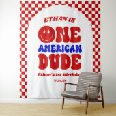 アメリカ人の男の子7月1日の誕生日パーティー タペストリー (インサイチュ)