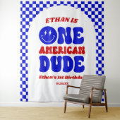 アメリカ人の男の子7月1日の誕生日パーティー タペストリー (インサイチュ)
