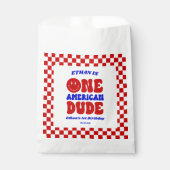 アメリカ人の男の子7月1日の誕生日パーティー フェイバーバッグ (正面)