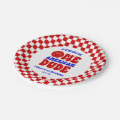 アメリカ人の男の子7月1日の誕生日パーティー ペーパープレート (アングル)