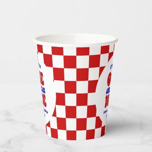 アメリカ人の男の子7月1日の誕生日パーティー 紙コップ (左)