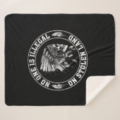 アメリカ人の盗んだ土地先住民で違法な人はいない シェルパブランケット (正面(横))