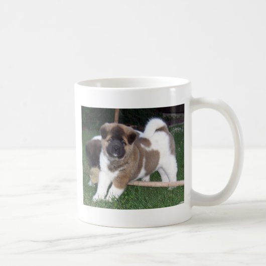 アメリカ人の秋田の小犬 コーヒーマグカップ (右)