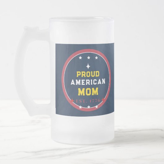 アメリカ人の自慢のママ 7月4日 フロストグラスビールジョッキ (左)