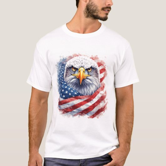 アメリカ人の誇りの鷲 Tシャツ (正面)