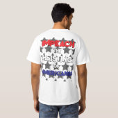 アメリカ人の財産強奪を弾劾せよ Tシャツ (裏面フル)