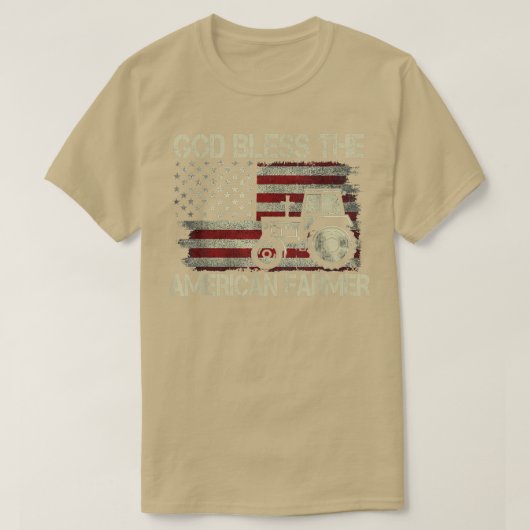 アメリカ人の農家Tシャツを祝福せよ Tシャツ (デザイン正面)