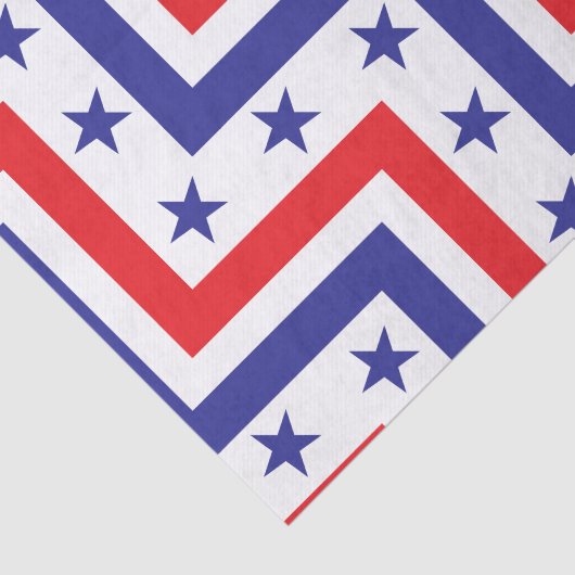アメリカ人の7月赤い白人および青の4日のパーティー 薄葉紙 (詳細)