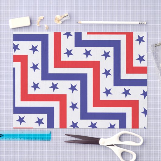 アメリカ人の7月赤い白人および青の4日のパーティー 薄葉紙 (クラフト)