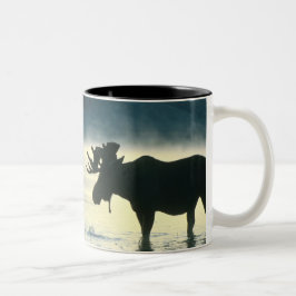 アメリカ人のBullのアメリカヘラジカ ツートーンマグカップ