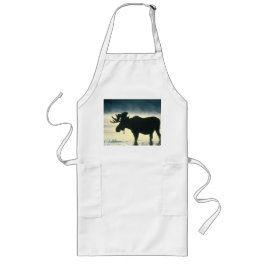 アメリカ人のBullのアメリカヘラジカ ロングエプロン