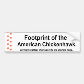 アメリカ人のChickenhawkのバンパーステッカー バンパーステッカー