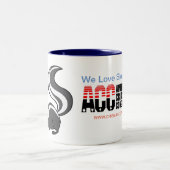 アメリカ人のCribbage議会のスカンクのコップ ツートーンマグカップ (中央)