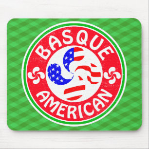 アメリカ人のEuskaraバスクのLauburuの十字のマウスマット マウスパッド