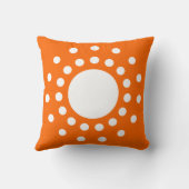 アメリカ人のMoJoのオレンジレトロの枕 クッション (裏面)