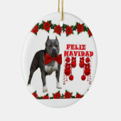 アメリカ人のPittの雄牛のクリスマスの陶磁器のオーナメント セラミックオーナメント (右)