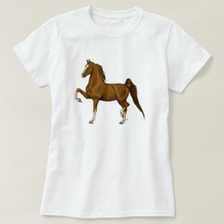 アメリカ人のSaddlebredのティーのクリ Tシャツ