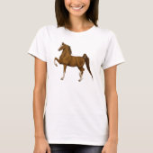 アメリカ人のSaddlebredのティーのクリ Tシャツ (正面)