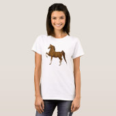 アメリカ人のSaddlebredのティーのクリ Tシャツ (正面フル)