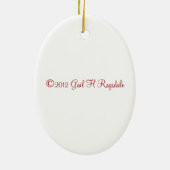 アメリカ人のSaddlebredの馬のクリスマスのオーナメント セラミックオーナメント (裏面)