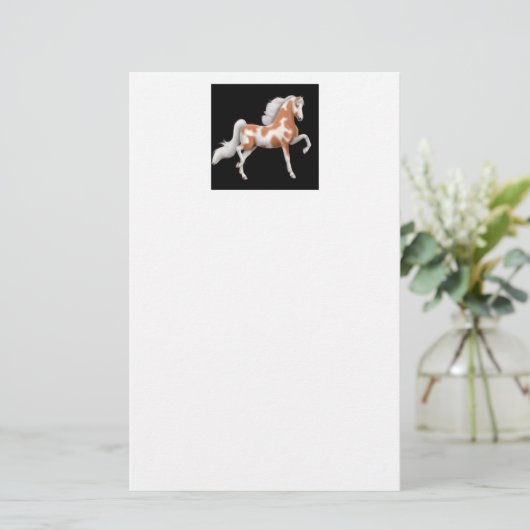 アメリカ人のSaddlebredの馬の文房具 便箋 (スタンド正面)