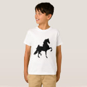 アメリカ人のSaddlebredの馬 Tシャツ (正面フル)