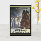 アメリカ人はいつも自由のために戦う カード (黄色い花)