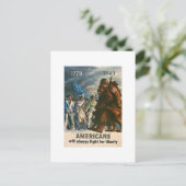 アメリカ人はいつも自由のために戦う ポストカード (スタンド正面)