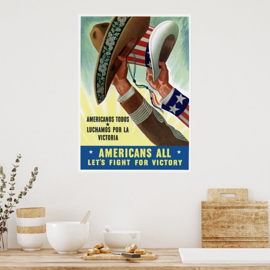 アメリカ人はみな勝利のために戦おう ポスター (キッチン)