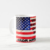 アメリカ人は勇敢だ コーヒーマグカップ (正面左)