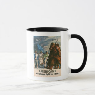アメリカ人は自由のために常に戦います マグカップ